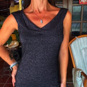 Blusa lurex preta com brilho – Siberian – tam P