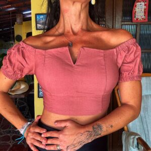 Top cropped rosê com bojo – My… – tam M