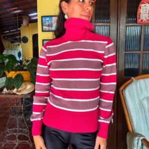 Suéter gola alta tons rosa – List – tam G