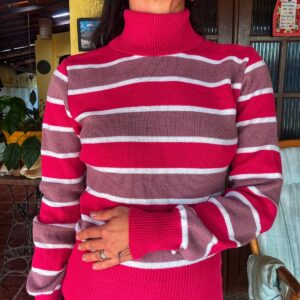 Suéter gola alta tons rosa – List – tam G