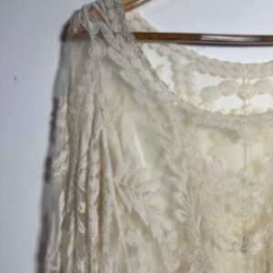 Camisa bata cor pérola de renda – tam 38 / 40