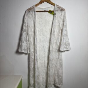 Sobreposição quimono branco de renda – DeB – tam G