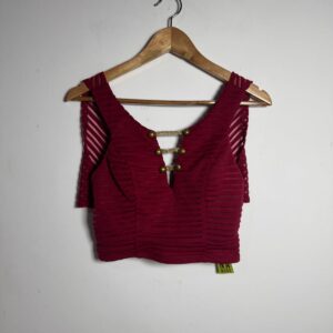 Top / Cropped vermelho com bojo – Espaço Virtual – tam M