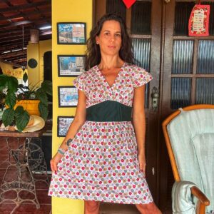 Vestido estampado – Cantaloup – tam M