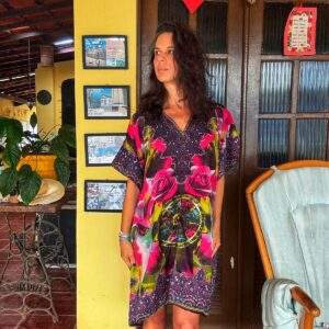 Bata estampa rosa – tam M