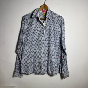 Camisa social azul e branca -Dudalina - tam GG