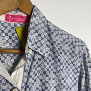 Camisa social azul e branca -Dudalina – tam GG