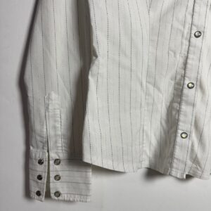 Camisa branca com listras – Benetton – tam M