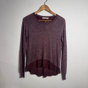 Suéter vinho com brilho – Clock House – tam M