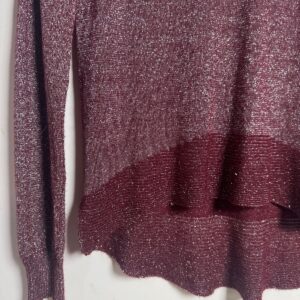 Suéter vinho com brilho – Clock House – tam M