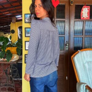 Camisa estampa preto e branca – Yessica City – tam P