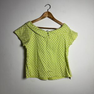 Blusa poá verde limão – tam P
