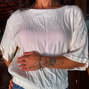 Camisa branco pérola – Shoulder – tam M