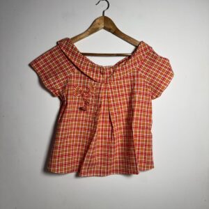 Blusa quadriculada vermelha – tam P