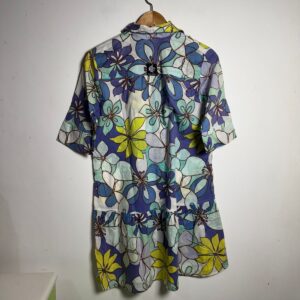 Camisa/vestido/bata estampada lilás – Bicho Mundi – tam G