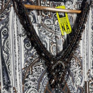 Camisa estampada e com bordados em pedras – Holin Stone – tam M