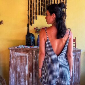 Macaquinho quadriculado preto e branco – The Finds – tam M