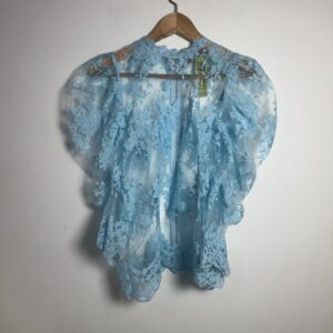 Sobreposição azul de renda – Vivi – tam G