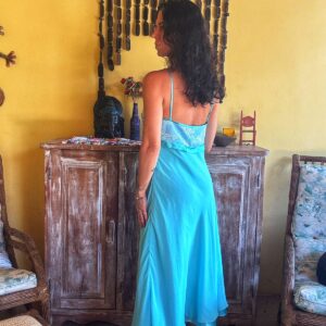 Vestido de festa azul claro – Carmel Aguiar – tam P