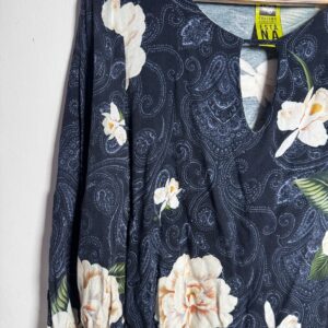 Camisa floral azul escuro – Alk Casual – tam M