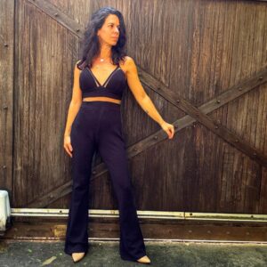 Macacão preto com bojo - JMF - tam M