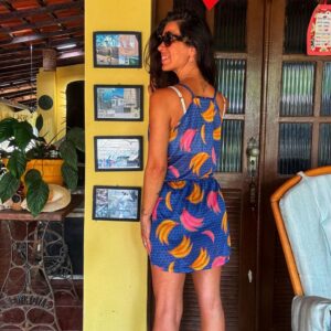 Vestido estampa azul de bananas – Dript – tam P