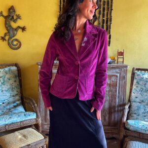 Casaco / blazer veludo lilás – Canal – tam M