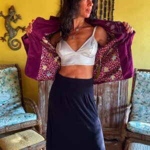 Casaco / blazer veludo lilás – Canal – tam M