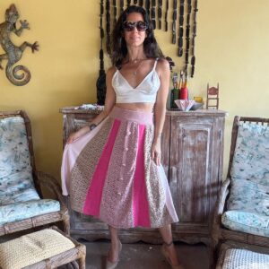 Saia rosa de tricô – My Chaee – tam P