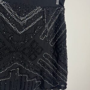 Saia preta com miçangas bordadas – Ave Rara – tam 42