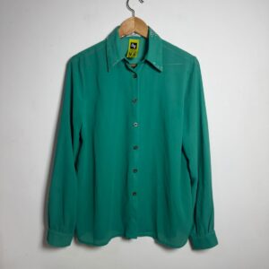 Camisa manga comprida verde com transparencia – Barred’s – tam G