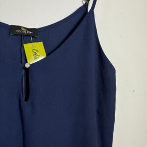 Blusa azul marinho em chiffon – Doce Flor – tam G