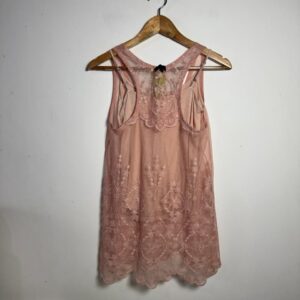 Blusa dupla cor de rosa com renda – Kallayanne – tam G