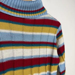 Suéter de tricô colorido listrado – M Malhas – tam U