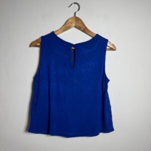 Blusa cropped azul de renda – Forever 21 – tam G