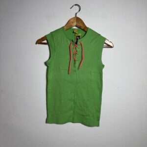 Blusa verde limão/neon com detalhes rosa – Salinas – tam M