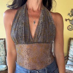 Body Frente Única Estampa Animal – tam M