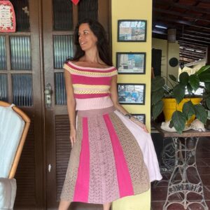 Saia rosa de tricô – My Chaee – tam P