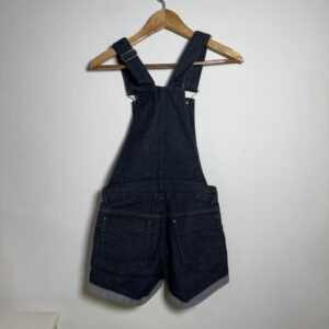 Jardineira / macaquinho jeans escuro – Flor e Bela – tam 36