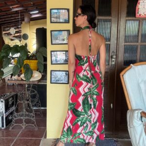 Vestido mid estampa tropical – JRBD – tam M