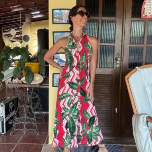 Vestido mid estampa tropical – JRBD – tam M