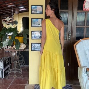 Vestido mid amarelo – Shein – tam G