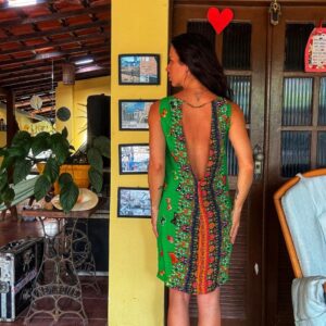 Vestido estampa vibrante – Farm – tam P