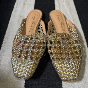 Sapato mule prateado – Luiza Barcelos – tam 37