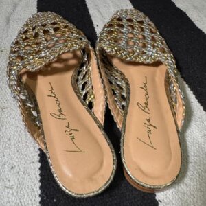 Sapato mule prateado – Luiza Barcelos – tam 37