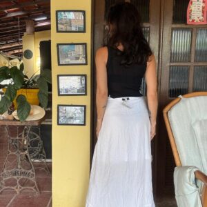 Saia longa branca transpassada – Corpo Kent – tam U