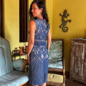 Vestido de renda azulado – Just Me – tam M
