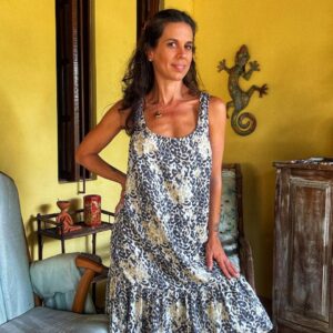 Vestido estampa animal print – Talita Kume – tam 42