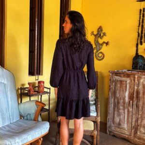 Vestido preto manga comprida – Mabo – tam P