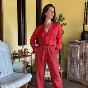 Calça jogger terracota – Scala – tam P